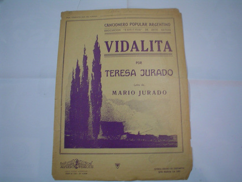 Vidalita Por Teresa Jurado Letra Mario Jurado 0
