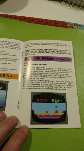 Catálogo De Atari Juego Canyon Bomber 1