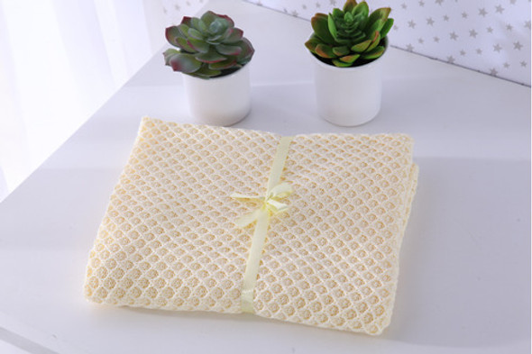 Manta Tricot Bebê Maternidade Menino Menina Algodão Amarela 1 Manta Tricot Bebê Maternidade Menino Menina Algodão Amarela 1