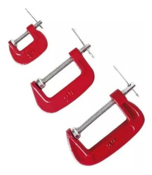 Prensa Mini Tipo G Set X 3 Piezas 1 2 3 Pulgadas Juego Kit 1