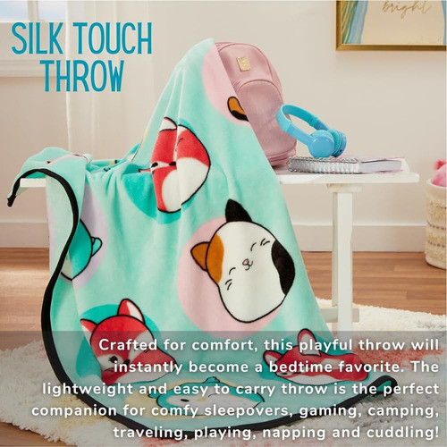 Franco Squishmallows Kids Bedding Super Soft Silk Touch Thro 1