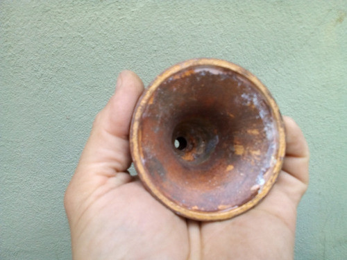 Antigua Base Metal 8,5 Diam X 10,5 Alto - 7,6 Diam Interno 1