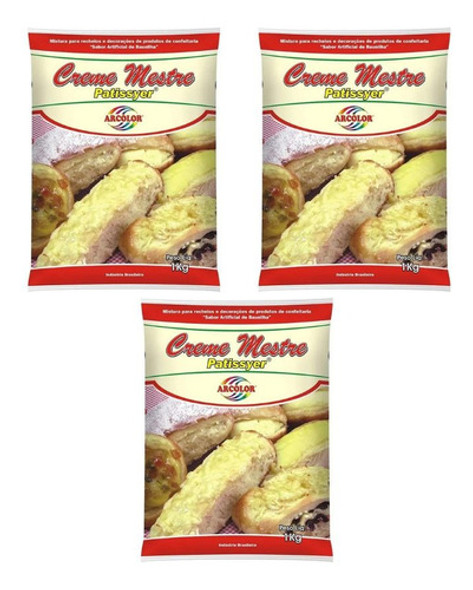 Kit C/3 Creme Mestre Patissyer 1kg - Arcolor 0 Kit C/3 Creme Mestre Patissyer 1kg - Arcolor 0
