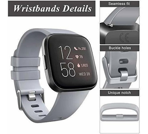 Malla Para Fitbit Versa Gray / - Large 1 Malla Para Fitbit Versa Gray / - Large 1