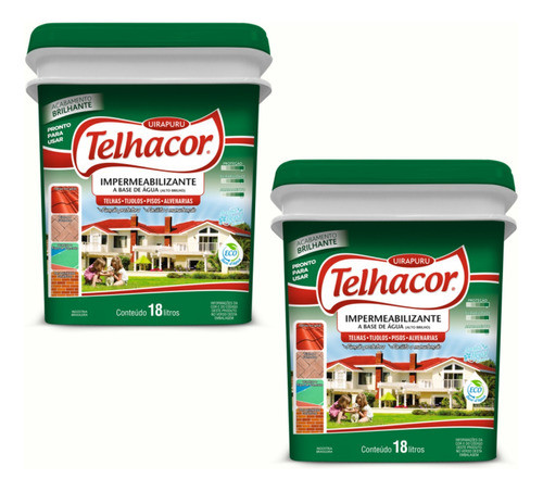 Tinta P/telhas Sem Cheiro Kit 2latas De 18l Total 36litros 0