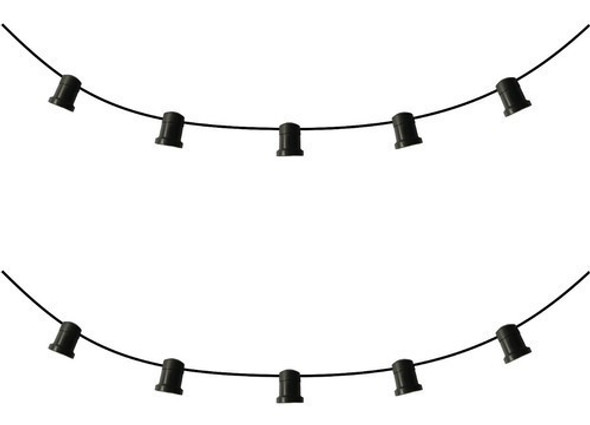 5 Metros Guirnalda Con 9 Portalámparas Vintage Apto Exterior 0