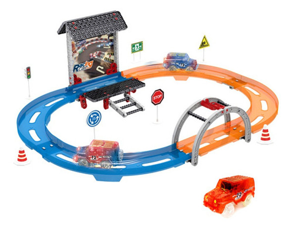 Pista De Autos Con Bloques Para Construir, 68 Piezas, 12276 0