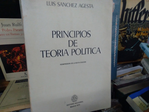 Principios  De Teoria Politica Luis Sanchez Agesta 0