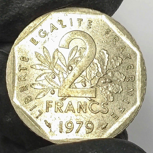 Francia 2 Franc 1979 Antigua Moneda De Colección 0