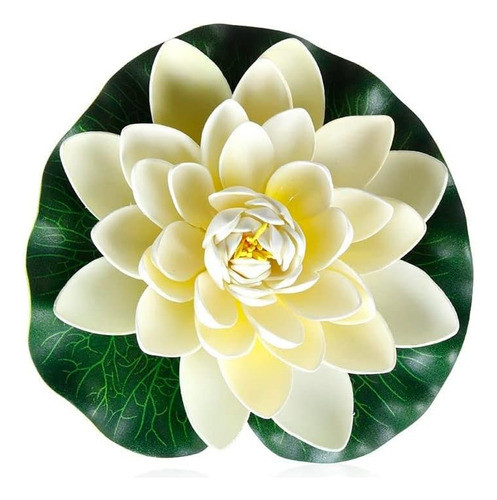 6 Piezas 7 Pulgadas Flor Loto Artificial Lirio Agua Plantas 1
