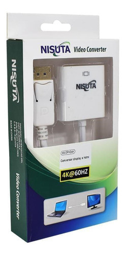 Adaptador Conversor Nisuta Displayport A Full Hdmi 4k F 1