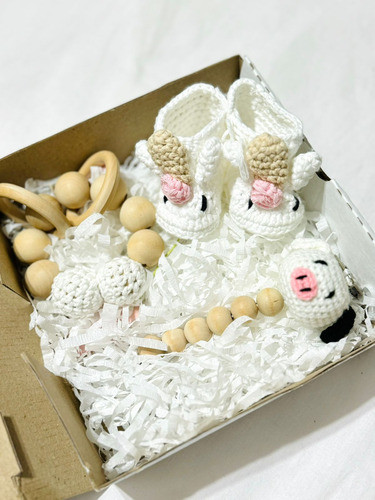 Kit De Nacimiento Bebés 3 Piezas Juguete Seguro Baby Shower 0