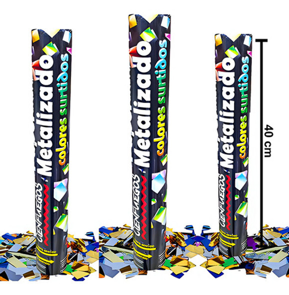 Cañon Carioca Metalizado Multicolor Cienfuegos 40cm X1u 1