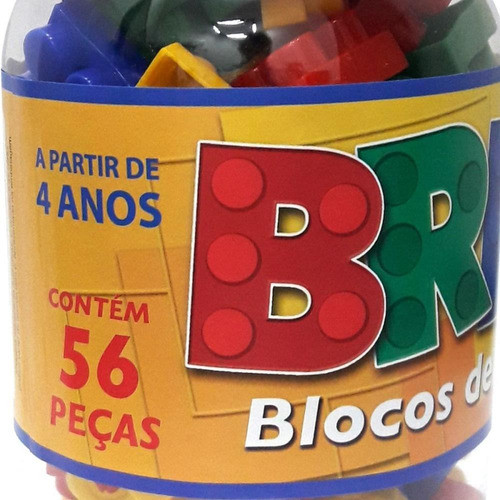 Brinquedo Para Montar Bricks Blocos Montagem 56pecas 1