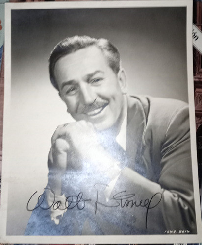 Foto Walt Disney 25*20 Cm Blanco Y Negro Leer Descripcion 0