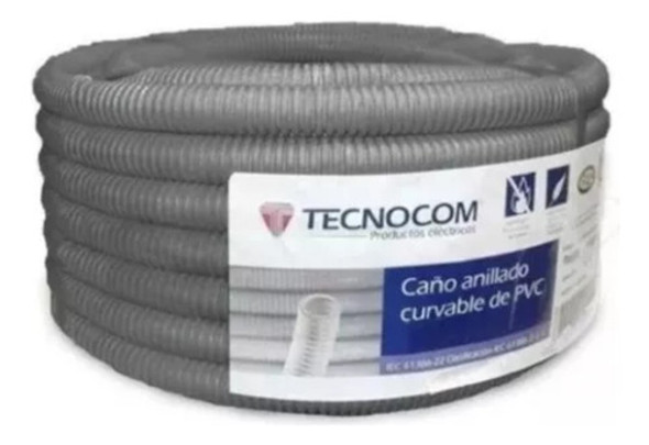 Rollo Caño Corrugado 7/8 X25m Electricidad Pesado Tecnocom 0