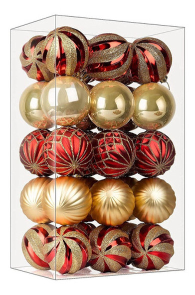 30 Bolas Para Arbol De Navidad De Plastico Irrompible - R&g 0 30 Bolas Para Arbol De Navidad De Plastico Irrompible - R&g 0