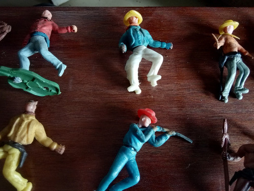 Antiguo Juguete Indio Plástico De Encastre Maqueta Colección 0