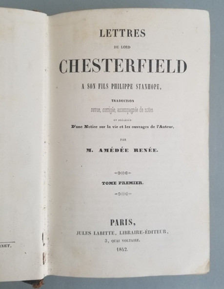 Letters De Lord Chesterfield. Tomo 1 Y 2. 55246 1