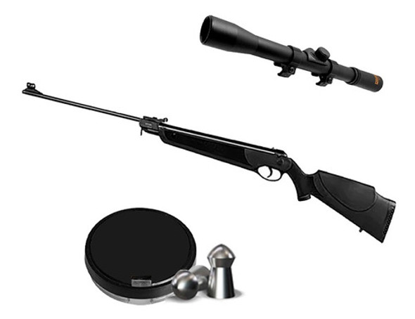 Carabina Pressão Rossi 4g 5.5mm + Chumbinho + Luneta Rossi 0