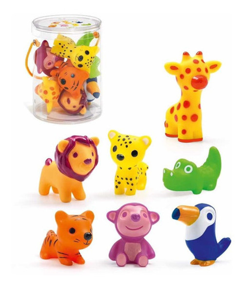 Animales Goma Selva Troopo Savana 18 M+ Djeco Cadaques Kids 0