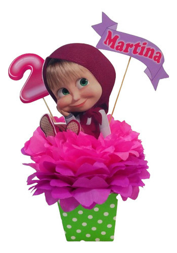 Centros De Mesa Infantiles Masha Y El Oso Personalizados 0