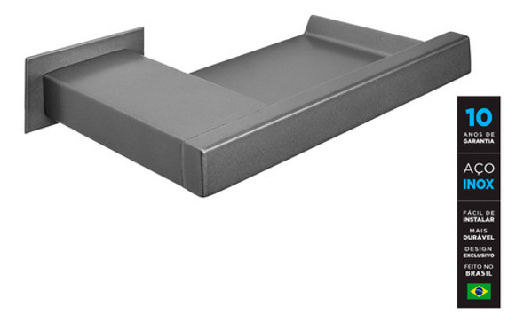 Saboneteira Inox Grafite - Kromus Rt0303g 1