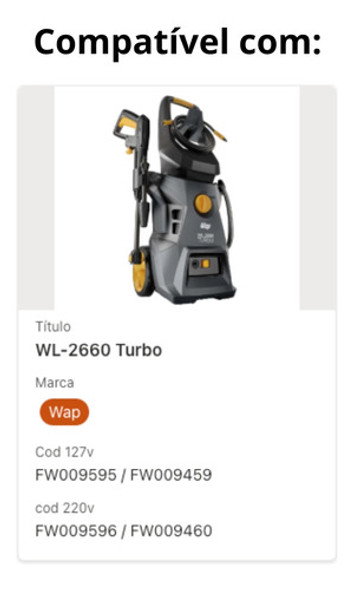 Bico Turbo Lavadora Wap Wl-2660 Original 1