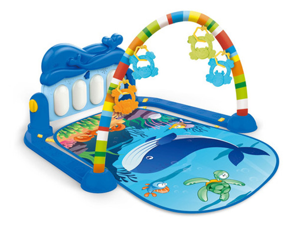Tapete De Atividades Para Bebê  Musical Joy Azul Replay Kids 0
