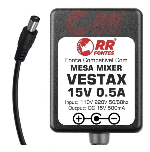 Fonte Dc 15vcc Pra Amplificador Audio Mixer Vestax Ddg-x 0