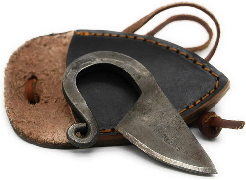 Cuchillo Vikingo Acero Damasco Bikingsbrand + Funda De Cu... 0