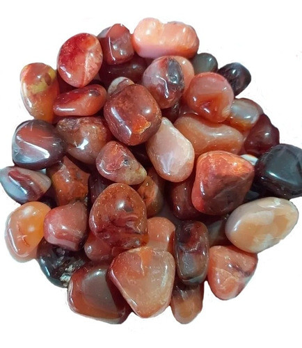 Piedras Roladas Ágata Cornalina X 250 Grs - Llama Sagrada 0