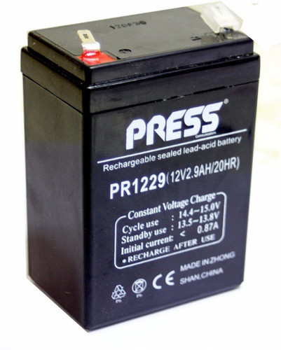 Bateria Gel 12v 2.9a Recargable 2.9ah Conector Hobbies Luces 0