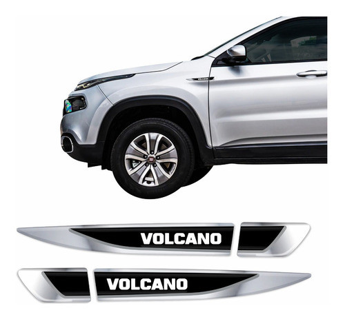 Adesivo Aplique Lateral Fiat Toro Volcano Cromado Res15 Fgc 0