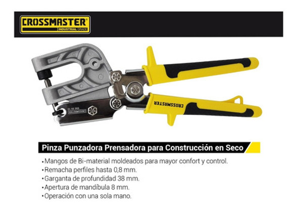 Pinza Punzadora Prensadora 254 Mm 10´´ Crossmaster Calidad 1