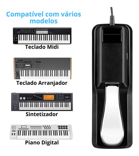 Pedal Sustain Para Teclado Piano Bravo Bps30 Universal P10 1