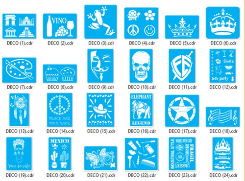 Pack De Vectores Corte Laser - 200 Stencils Variados N°8 1