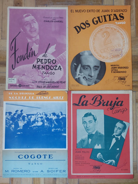 Antiguas Partituras Tango. Cogote. Lote De 4. Ian 903 0 Antiguas Partituras Tango. Cogote. Lote De 4. Ian 903 0