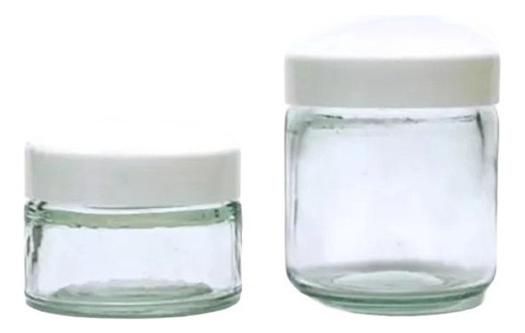 Pote Vidrio 100cc 100g Transparente C/tapa Pack X100unidades 0