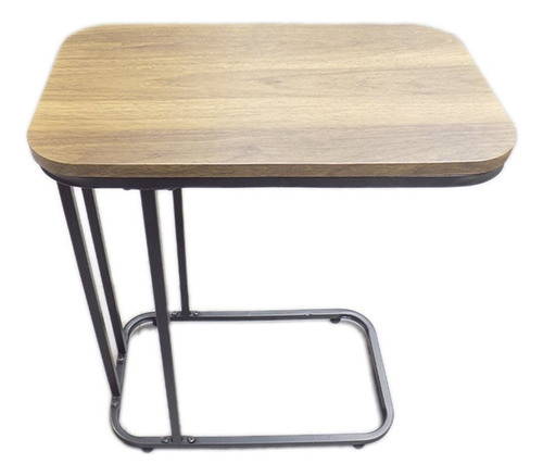 Mesa Auxiliar Rectangular En Mdf Metal P/ Living Sillón Sofá 0