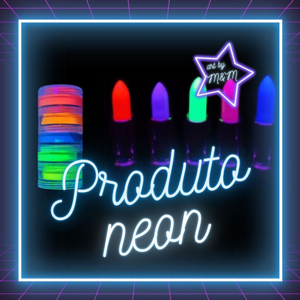 5 Tinta Neon + 1 Batom Neon Brilha Maquiagem Fluorescente 1