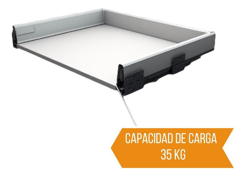 Corredera Lateral Cajon Matrix Box Gris Hafele 120x400mm 1