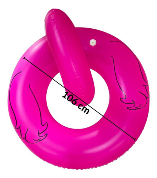Boia Inflável De Flamingo Rosa C/ Led Importway Para Piscina 1