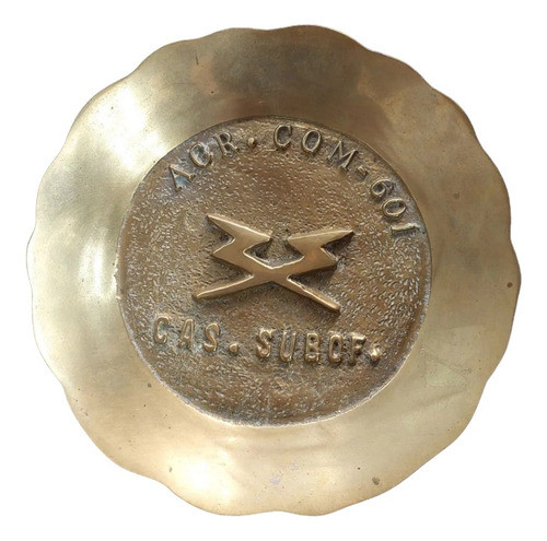 Placa Plato Bronce Agr. Com - 601 - Cas. Su Bof. - 1154 0