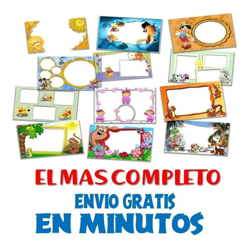 Kit Imprimible Marcos Fotos Editable El Mas Completo +200 0