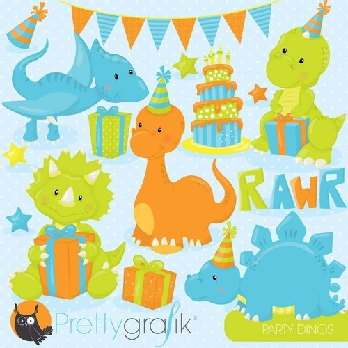 Kit Imprimible Dinosaurios 02  Clipart 15 Png.jpg  Ver Promo 0
