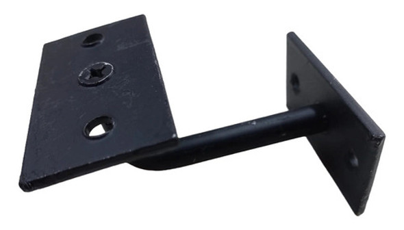 Soporte De Hierro Curvo Negro Para Pasamanos De Escalera 0