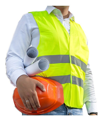 Kit X 5 Chalecos Refractario Fluo Seguridad Auto Moto Vtv 1