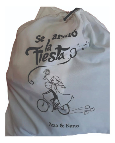 Bolsa De Tela Para Cotillon Carioca Casamiento Cumples X10u. 0