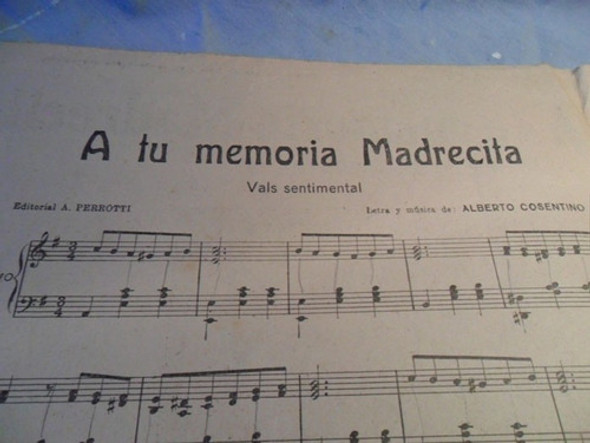 A Tu Memoria Madrecita, Cosentino, Partitura Vals Sentimenta 1